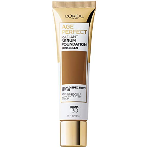 L'Oreal Paris Age Perfect Radiant Serum Foundation with SPF 50, Sienna, 1 Ounce L'Oreal Paris