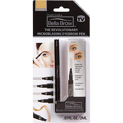 BELLA BROW By Dream Look, Microblading Eyebrow Pen with Precision Applicator (Single Pack - Blonde) – As Seen On TV, Natural Looking, Smudge Proof, Waterproof, Long Lasting Dream Look Bella Brow