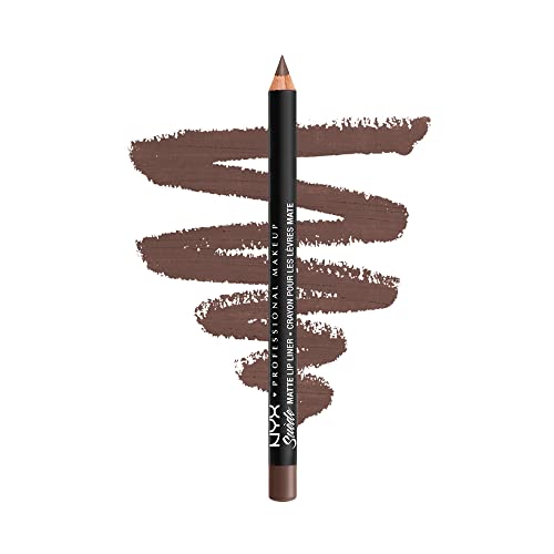 NYX PROFESSIONAL MAKEUP Suede Matte Lip Liner, Vegan Formula - Brooklyn Thorn (Deep Brown) NYX PROFESSIONAL MAKEUP