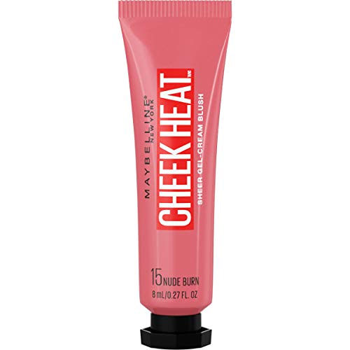 Maybelline Cheek Heat Gel-Cream Blush Makeup, Lightweight, Breathable Feel, Sheer Flush Of Color, Natural-Looking, Dewy Finish, Oil-Free, Nude Burn, 1 Count Maybelline New York