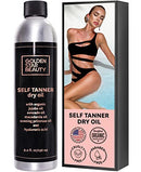 Self Tanner Oil - Natural Sunless Tanning Spray w/ Hyaluronic Acid and Organic Oils, Clear Gradual Fake Tan Sprayer for Perfect Golden Glow 8.0 fl.oz GOLDEN STAR BEAUTY