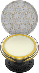 PopSockets PopGrip Lips: BurtÕs Bees Lip Balm Phone Grip and Phone Stand, Collapsible, Swappable Top, Marble Honeycomb PopSockets