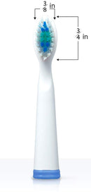 Sonic-FX Replacement Electric Toothbrush Heads Compatible with Fairywill, Sonic-FX and SnapWhite for Adults and Kids | Soft Charcoal/Nylon Bristles Sonic Replacement Toothbrush Heads (White,Pack of 4) Sonic-FX
