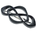 Camila Paris CP2437 French Hair Barrette Clip for Girls Black, Auromatic Clasp Strong Hold Grip Hair Clips for Women, No Slip and Durable Styling Girls Hair Accessories, Made in France Camila