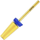 PANA Nail Carbide 5 in 1 Bit - Two Way Rotate use for Both Left and Right Handed - Fast remove Acrylic or Hard Gel - 3/32" Shank - Manicure, Nail Art, Drill Machine (Medium - M, Gold) PANA