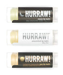 Hurraw! Moon Night Treatment, Unscented, Sun (Zinc Oxide SPF15) Lip Balms, 3 Pack Bundle: Organic, Certified Vegan, Cruelty & Gluten Free. Non-GMO, All Natural. Bee, Shea, Soy & Palm Free. Made in USA HURRAW!