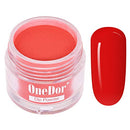 OneDor Nail Dip Dipping Powder – Acrylic Color Pigment Powders Pro Collection System, 1 Oz. (01 - Red) Onedor