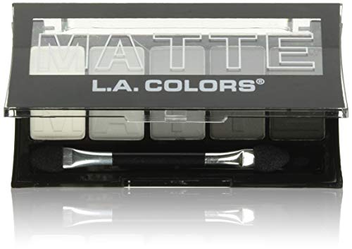 L.A. COLORS 5 Color Matte Eyeshadow, Black Lace, 0.08 Oz L.A. COLORS