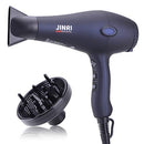 Professional Ceramic Tourmaline Hair Dryer 1875 Watt Fast Dry Low Noise Lightweight Blow Dryer Pro Powerful Salon Ionic Dryers with Diffuser and Concentrator Nozzle Attachments JINRI