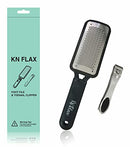 [Colossal Pedicure Rasp Foot File + Toenail Clipper] KN FLAX Premium Foot care Pedicure Surgical grade Stainless steel file with Thick Nails, Large Fingernail Toe Nail Clippers KN FLAX