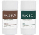 Magnesium Deodorant for Men and Women - 100% Natural Deodorant - Clean Label Only 4 Ingredients - Perfect for Ultra Sensitive Skin (Bundle: Sandalwood & Hunter) MagSol Organics