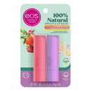 eos 100% Natural Lip Balm- Strawberry Peach and Toasted Marshmallow, All-Day Moisture Lip Care, 0.14 oz, 2 Pack eos