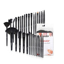 Makeup Brush Set, Complete 32pcs Black Makeup Brushes Synthetic Soft Bristles Brush for Foundation Kabuki Blush Blending with Storage Case Wooden Handle Daxstar