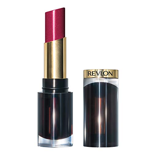 REVLON Super Lustrous Glass Shine Lipstick, Flawless Moisturizing Lip Color with Aloe, Hyaluronic Acid and Rose Quartz, Glass Ruby (025), 0.15 oz REVLON