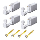Nose Piercing Kit Nose Piercing Gun Disposable Safe Sterile Piercing Unit For Self Nose Studs Gold Color Piercing Gun Kit Tool Body Jewelry 1 Units (2mm White CZ-G201