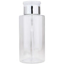 PANA Brand Liquid Push Down Pump Dispenser Empty Bottle with Flip Top Cap (10 Ounce - 1 Bottle, Silver) PANA