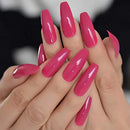EDA LUXURY BEAUTY PINK LUXE DESIGN Full Cover Press On Nails Acrylic Nail Kit Artificial Nail Tips Shiny False Nails Extra Long Ballerina Coffin Square Nail Art Fashion Fake Nails EDA LUXURY BEAUTY