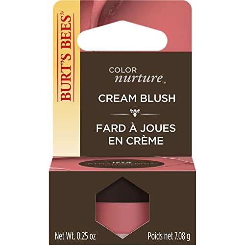 Burt's Bees Color Nurture Moisturizing Cream Blush with Vitamin E, Strawberry Cream, 0.25 Ounce Burt's Bees
