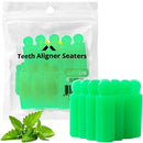 IXO Aligner Seater Chewies With Grip Handle for Invisalign Aligners, Mint Scent, with Resealable Bag (10PCs) (Green) IXO