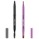 2 Pieces Retractable Eyebrow Lip Brush Soft Eyelash Makeup Brush Set With Cap Concealer Eyeliner Travel Cosmetic Brushes Queen Scepter