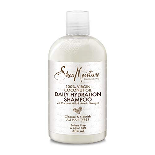 Shea Moisture 100% Virgin Coconut Oil Daily Hydration Shampoo, with Coconut Milk and Acacia Senegal, to Cleanse and Nourish All Hair Types 384 ml SHEA MOISTURE