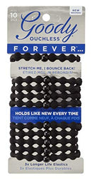 Goody 16132 Women'S Black Forever Elastics 10 Count. GOODY