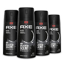 AXE Dual Action Body Spray Deodorant for Long Lasting Odor Protection Black Frozen Pear and Cedarwood Mens Deodorant Formulated Without Aluminum 4.0 oz 4 Count AXE