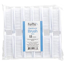 ForPro Premium Nail Brush, Professional Nail Scrub Brush for Cleaning Toes and Fingernails, 5.5” L, White, 12-Count ForPro Professional Collection