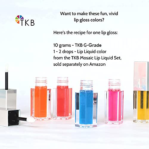 TKB High Shine Lip Gloss Top Coat (G-Grade)| Lip Oil, High Shine, Ready To Wear Clear Lip Gloss, DIY Lip Gloss, Mineral Oil Free 3.5lb (1.6kg) Infinity Warehouse