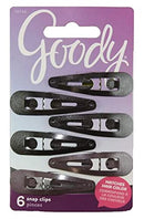 Goody Women's Colour Collection Contour Clips, Black, 6 Count GOODY