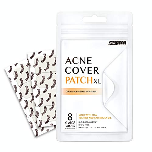 Avarelle Acne Pimple Patch (8 Count) Hydrocolloid Acne Clearing Device Acne Spot Treatment for Blemishes and Zit with Tea Tree Oil, Calendula Oil and Cica Oil for Face, Vegan, Cruelty Free Certified (SQUARE / 8 PATCHES) AVARELLE