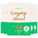 Everyday Almond Skin Strengthening Mask With No Harsh Chemicals - Strengthening and Anti-Aging (Pack of 5) FACETORY Store