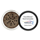 Root Concealer Touch Up Powder | All-Natural Crushed Minerals Without Brush | Fast and Easy Total Gray Hair Cover up For Black | Brown | Auburn and Blonde Hair .30 ounce (Without Brush, Medium Brown) NuBeauti