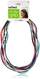Scünci® No-Slip Grip Thin Flat Headwraps in Bright Colors, 8 Count Scunci