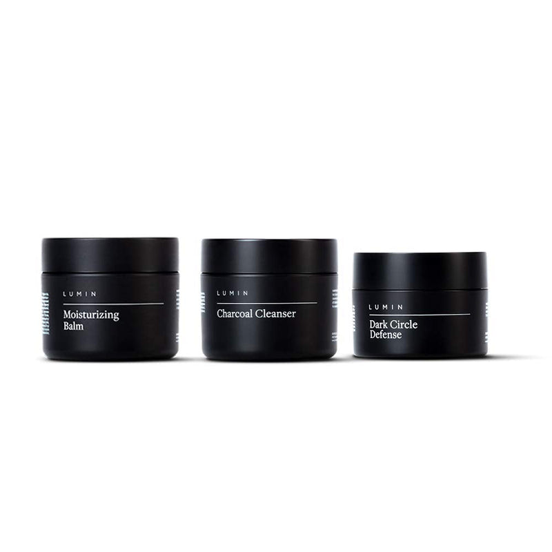 Lumin - Dark Circle Repair Set - Skin Care Kit for Men - Dark Circle Defense, Charcoal Face Wash, Moisturizer - Helps with Tired Eyes, Dark Spots, Uneven and Dull Skin - 2 Month Supply Lumin