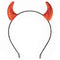 FUNCREDIBLE Red Devil Horns Headband | Glitter Devil Ears Headband | Devil Costume Accessory | Halloween Fancy Cosplay Outfit Accessories for Women, Men and Kids (Red) Funcredible