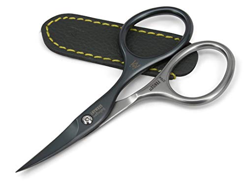 GERMANIKURE Professional Nail Cutter Scissors - Self-Sharpening FINOX22 Titanium Coated Stainless Steel Manicure Tools in Leather Case - Ethically Made in Solingen Germany - 2704 GERmanikure