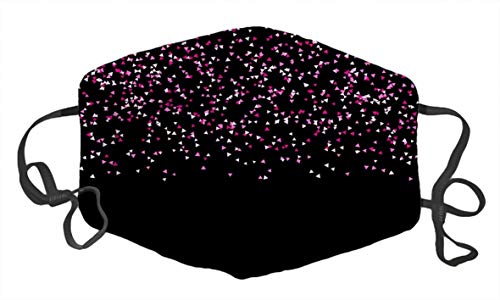 YunShop Image Pattern Unisex Dust Cotton Cover Washable Reusable Cotton Fabric Beauty Decoration Shield (Many Falling Pink Tiny Glitter) XUTAI