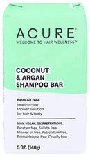 Acure Coconut & Argan Shampoo Bar, 100% Vegan, Performance Driven Body & Hair Care, All-In-One shower Solution, Palm Oil Free, 5 Oz Acure