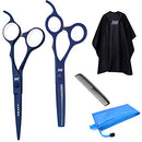 JW Professional Shears and Thinner CRX Series Combo, Cape, Comb & Case - Barber & Hair Cutting Scissors / Shears Japanese Stainless Steel JW Shears