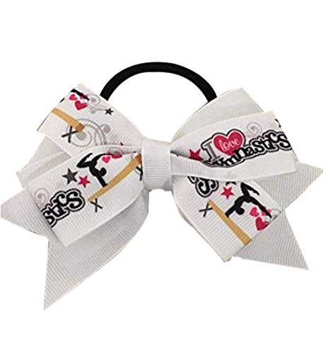 Gymnastics Hair Bow- Gymnastics Hair Accessories- Gymnastics Elastics - Gift For Gymnast Sportybella