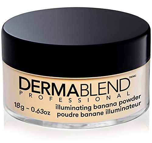 Dermablend Illuminating Banana Powder, Loose Setting Powder Makeup for Brightening and a Long-Lasting Luminous Finish, up to 16hr Wear, 0.63 oz Dermablend