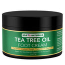 USA Naturals Tea Tree Oil Foot Cream - Foot Moisturizer and Foot Lotion for Dry Cracked Feet, Athletes Foot Treatment For Healthy Feet - Rapid Relief Heel Balm, Soothes Irritated Skin. USA Naturals