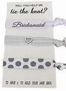 Bridesmaid Gifts, Bridesmaid Hair Ties, Will You Help MEB ie The Knot Proposal Gift, Bridesmaid Jewelry Accessory Infinity Collection