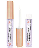 Eyelash Glue Strong Hold Lash Glue Eyelash Adhesive Latex-Free Waterproof False Eyelash Glue Safe Suitable for Sensitive Eyes Eyes Lash Adhesive (0.176oz,Clear) CMNRO