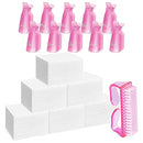 Nail Polish Remover Clips,TsMADDTs Finger Nail Clip Soak Off Caps with 600Pcs Lintfree Nail Polish Remover Wipes For UV Gel Acrylic Nail Polish Removal,Nail Brush TsMADDTs
