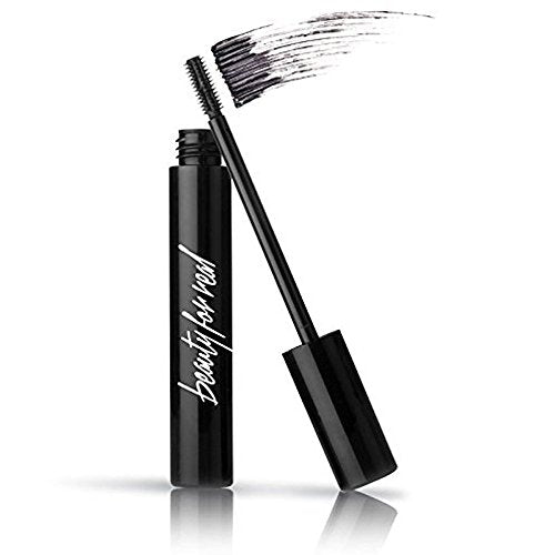 Beauty for Real Hi-Def Mascara, Just Black - Defining & Volumizing Lash Definer, Curls Lashes - Humidity & Smudge Proof - Micro Brush Ensures Versatile Application - 0.31 fl oz Beauty For Real