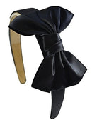 Girls Satin Bow Headband Funny Girl Designs (BLACK) Funny Girl Designs