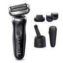 Braun Electric Razor for Men Flex Head Foil Shaver with Beard Trimmer, Rechargeable, Wet & Dry, 4-in-1 SmartCare Center and Travel Case, Black, 6 Piece Set Braun