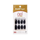 Kiss Gold Finger Gel Glam Ready-to-Wear Gel Manicure Black Stiletto KISS